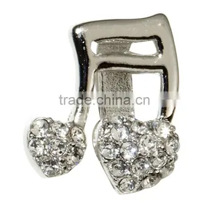 Custom Make Zinc Alloy 10mm Musical Note Slide Charm thumbnail-1