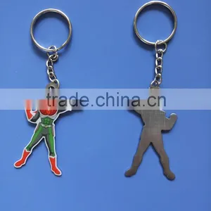 UAE Logo Stainless Iron Superman Shape Printing Keychain With Epoxy thumbnail-1
