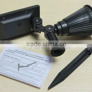 Waterproof Landscape 4 LED Solar Spotlight Outdoor Wall Lamp thumbnail-4