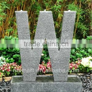 Granite Letter Fountain W thumbnail-1