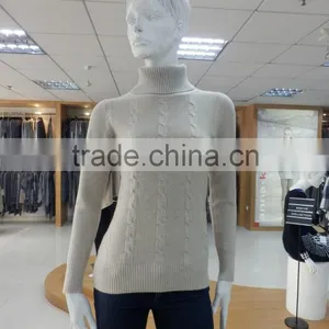 The 2016 Winter Classic Turtleneck Sweater Sweater Short Sleeved Solid 50% Viscose Nylon 45% Wool 5% thumbnail-1