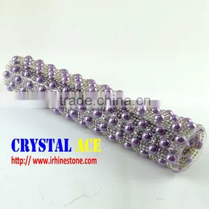 Cheaper Price Wholesale Iron-on Ceramic Rhinestone Trimming Mesh Rolls, Cramic Stone Sheets Roll Net for Fashion Bag thumbnail-3
