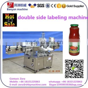 PLC Controlled High-efficiency Automatic 2 Side Bottle Labeler Machine thumbnail-1