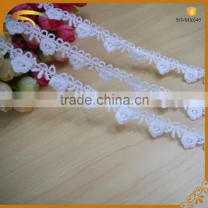 Custom Wholesale Garment Accessories White Guipure Dress Polyester Lace Trim thumbnail-3