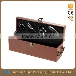 High End Single Bottle Leather Wine Gift Box thumbnail-1