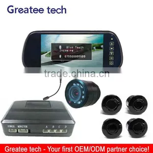 7 Inch Display Mirror Video Parking Sensor System With Camera and Bluetooth thumbnail-1