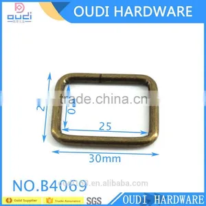 Metal Rectangle Buckles Finished in Antique Brushed Brass Decorative in Bag Strap thumbnail-2