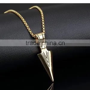 2016 Trendy Necklace Set 18K Yellow Gold Plated Heavy Designer Gold Pendant for Men thumbnail-3