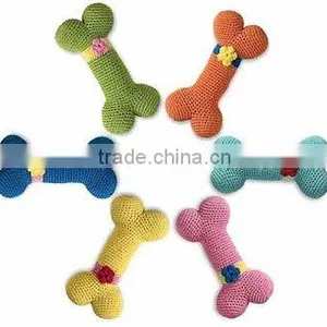 Colorful and Attractive Pet Crochet Toy Flower Bone thumbnail-1