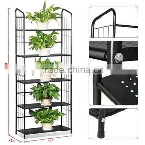 5 Tire Antique Wrought Iron Step Metal Plant Stand thumbnail-5