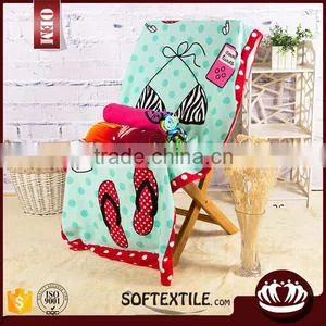 Pure Cotton Serging Embroidery Face Towel Bath Towel Beach Towel thumbnail-1