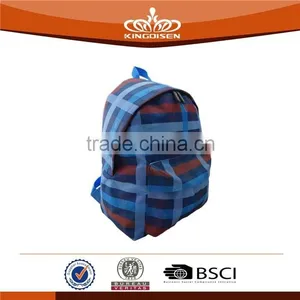 Simple Design Blue Stripe 300d Leisure Backpack thumbnail-2