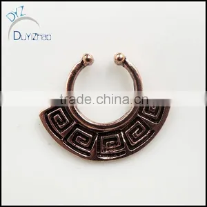 Hot Sale Septum Clicker Fake Nose Hoop Rings thumbnail-2