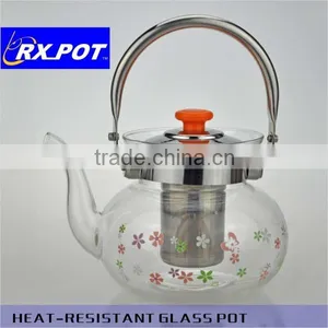 High Quality Tea Pot,new Design Pyrex Glass Tea Pot 1300J/1600J/2200J thumbnail-1