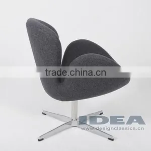 Replica Swan Chair - Grey Fabric thumbnail-3