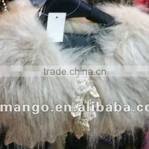 Latest Fashion Fur Scarf With Lace Decorate thumbnail-1