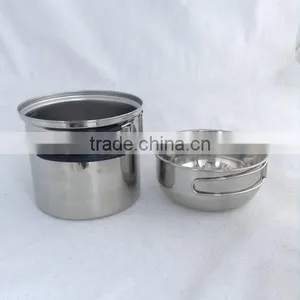 304 Stainless Steel Outdoor Camping Cookware Set CL2C-DT1210-S thumbnail-3