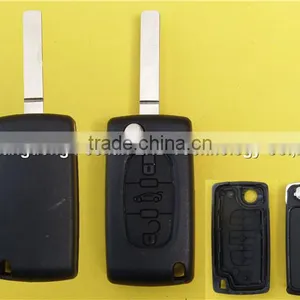 3 Buttons Remote Flip Folding Car Key for Peugeot 307 CE0523 no Logo thumbnail-1