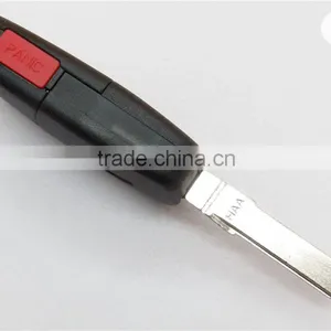 Remote Key Fob for VW 3+1 Button Flip Remote Blank Key Shell With 2032 Battery(round thumbnail-5