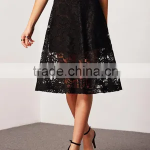 2016 China Factory Summer Lady Women Lace Latest Long Skirt Design thumbnail-2