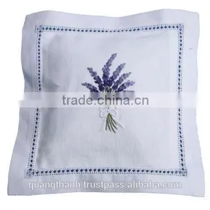 Hand Embroidered Lavender Sachet/bag/pillow-lavender Embroidery (design #27) thumbnail-1