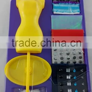 Model Dress Set For Girls Fabric Creative Educational Learning DIY Toys Gift Set thumbnail-1