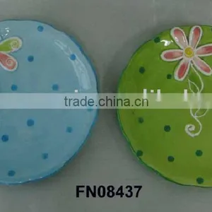 Cerami Hand Painted Spring Plate thumbnail-1
