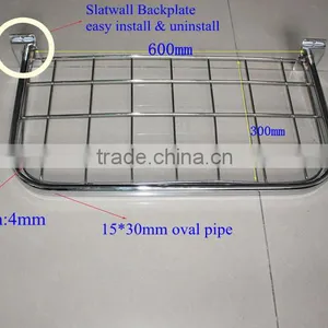 Supermarket Metal Slatwall Mesh Display Shelf thumbnail-5
