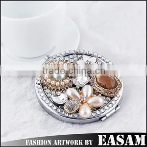Popular High Quality Metal Pocket Makeup Mirror thumbnail-1