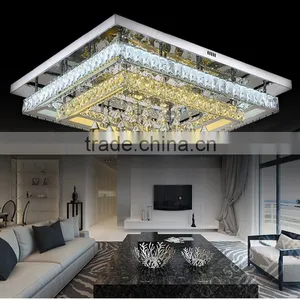 Modern Crystal Ceiling Lights K9 Crystal Steel Body Square Modern Crystal Chandelier thumbnail-1