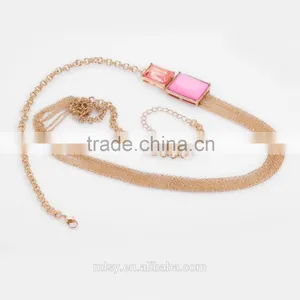 Beautiful Women Chain Copper Color Pearl Ornament Aluminum Chains Brightness F1-80037 thumbnail-3