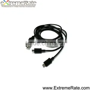 1.5M Length 2 in 1 USB Charging Cable Play Cable Lead for PS4 Controller thumbnail-2