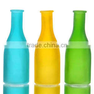 Daisy Frosted Color Glass Vases thumbnail-2