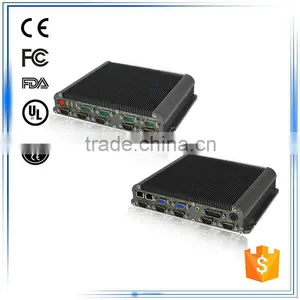 Intel D525 CPU Atom Dual-core 1.8G 2*VGA 1*14DIO 2LAN 3*USB 14*COM Mini pc thumbnail-1