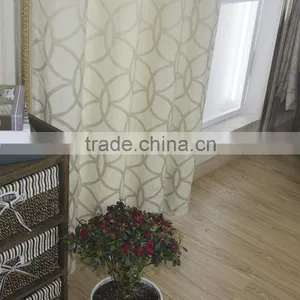 New Arrival 100% Polyesterhigh Taste Circle Design Linen Like Jacquard Curtain Fabric thumbnail-2