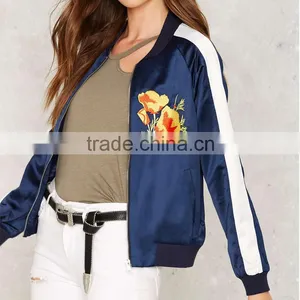 2017 Fashion Design Poppy Writer Bomber Jacket for Women Clothing Supplier's Choice thumbnail-2