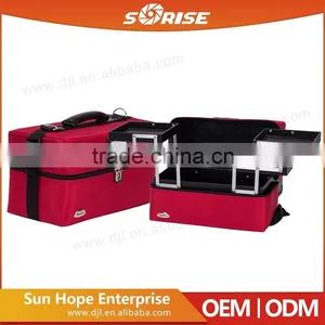 2015 Fashionable Red Nylon Carry Makeup Case thumbnail-1