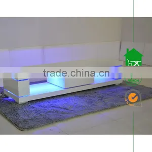 TV-2301 MDF White High Gloss LED TV Stand Furniture thumbnail-1