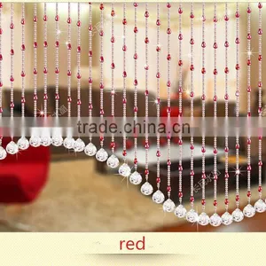 Crystal Glass Eco-friendly Beads Curtain for Hotel Store Shop Coffee or Home Decoration Hanging Door Beads Curtain thumbnail-1