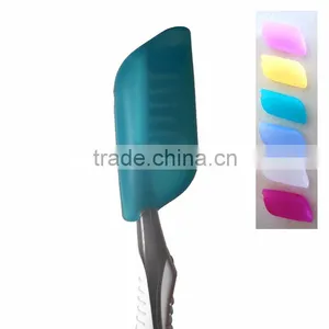 Bojie Toothbrush Holder With Cover Toothbrush Head Cover FDA Silicone Toothbrush Covers thumbnail-1