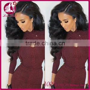 Body Wave Wigs 100% Unprocessed European Straight Human Hair Lace Front Wig For Black Women Full Lace Human Hair Wig With Bangs thumbnail-1