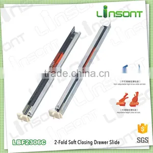 China Furniture 2-fold Undermount Soft Close Remove Soft Close Drawers Furniture Fittings Drawer Slide thumbnail-1