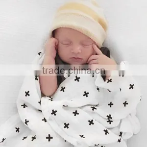 Wholesale Custom Bamboo Cotton Swaddle Blanket, Baby Swaddle Muslin thumbnail-6