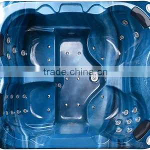 Hot Tub,Spa Hot Tub,Rectangular Hot Spa Tub for 4 Adults Massage thumbnail-1
