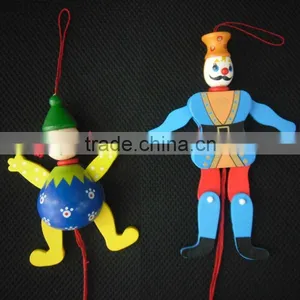 Wood Puppet Doll With String for Children Toys thumbnail-1
