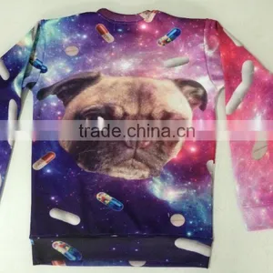 Custom Sublimation Printing Crewneck Sweatshirts Fleece Fabric thumbnail-4