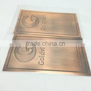 China Factory Directly Supply Cheap Custom Blank Laser Cut Metal Card /metal Name Card/metal Business Card thumbnail-1