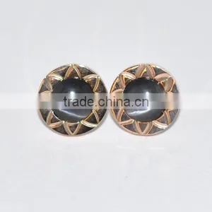 Womens Stainless Steel Black Stone Stud Earring(BE10712) thumbnail-1