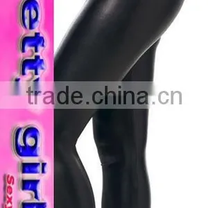 Black Vinyl Leggings thumbnail-1