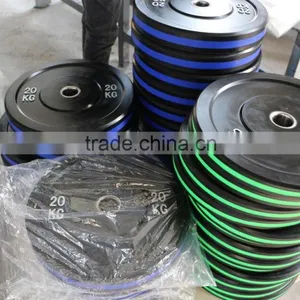 Colour Crossfit Weighlifting Rubber Bumper Plate 5KG 10KG 15KG 20KG 25KG thumbnail-5